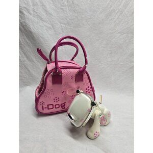 Hasbro Sega iDog Amp'd Robot Dog White Pink Dots Speaker 2007 NOT WORKING
